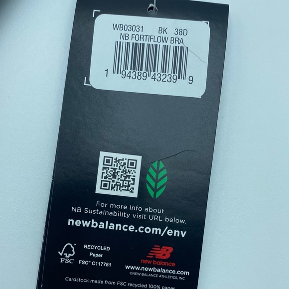 New Balance Women's Fortiflow Bra 38 D Black High Impact - Picture 5 of 12